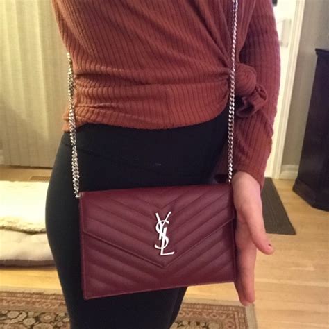 ysl burgundy crossbody